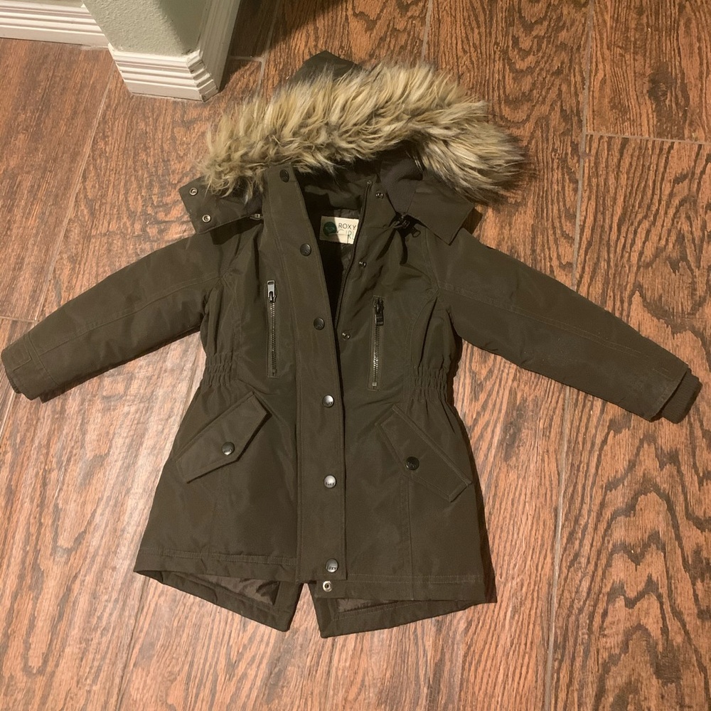 Roxy girl snow jacket, army green